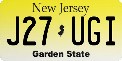 NJ license plate J27UGI