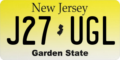 NJ license plate J27UGL