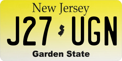 NJ license plate J27UGN