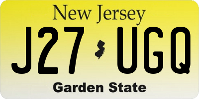 NJ license plate J27UGQ