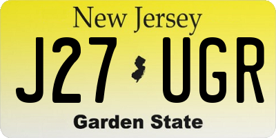 NJ license plate J27UGR
