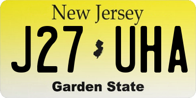 NJ license plate J27UHA