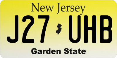 NJ license plate J27UHB