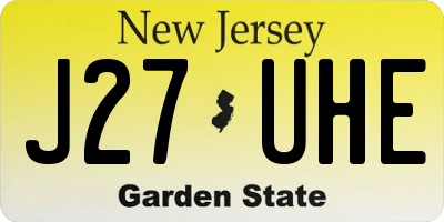 NJ license plate J27UHE