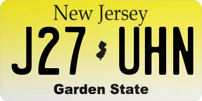 NJ license plate J27UHN