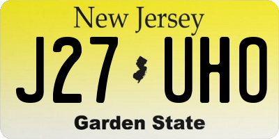 NJ license plate J27UHO