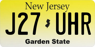NJ license plate J27UHR