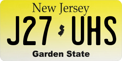 NJ license plate J27UHS