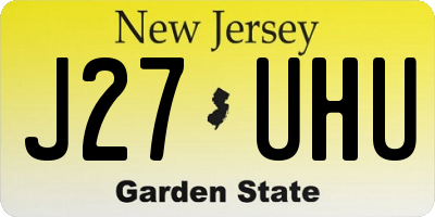NJ license plate J27UHU