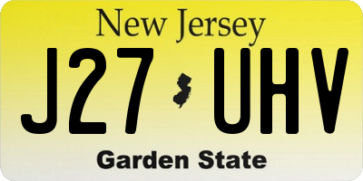 NJ license plate J27UHV