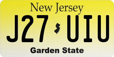 NJ license plate J27UIU