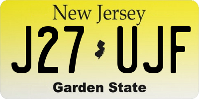 NJ license plate J27UJF