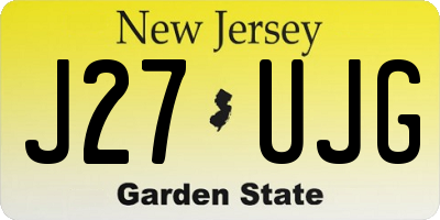 NJ license plate J27UJG