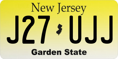 NJ license plate J27UJJ