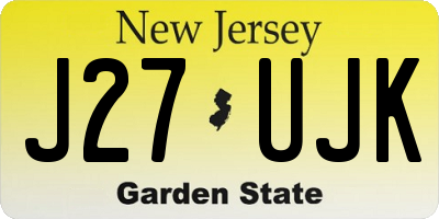 NJ license plate J27UJK