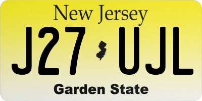 NJ license plate J27UJL