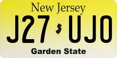 NJ license plate J27UJO