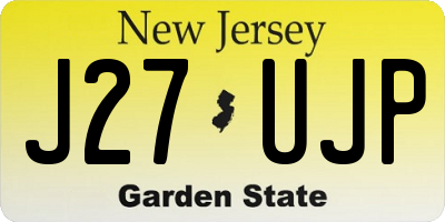 NJ license plate J27UJP