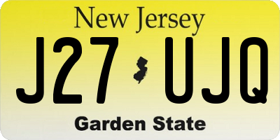 NJ license plate J27UJQ