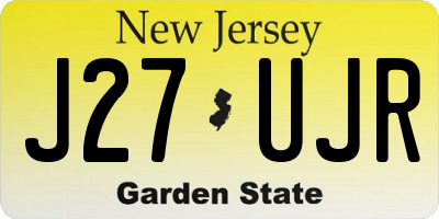 NJ license plate J27UJR