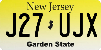 NJ license plate J27UJX