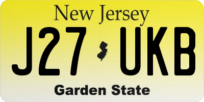 NJ license plate J27UKB