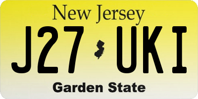 NJ license plate J27UKI