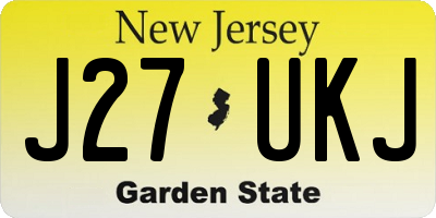 NJ license plate J27UKJ