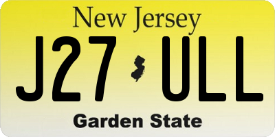 NJ license plate J27ULL