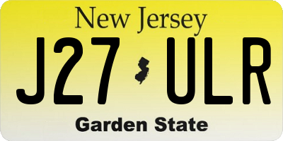 NJ license plate J27ULR