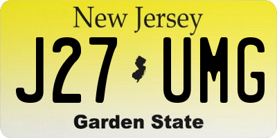 NJ license plate J27UMG