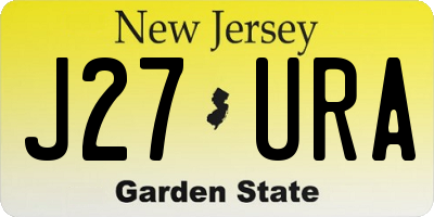 NJ license plate J27URA