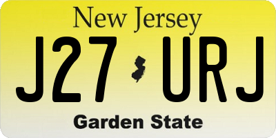 NJ license plate J27URJ