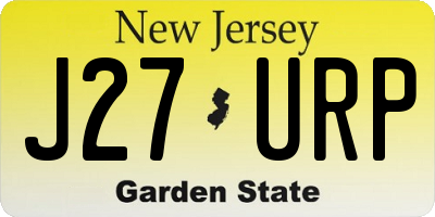 NJ license plate J27URP