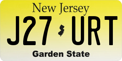 NJ license plate J27URT