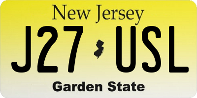 NJ license plate J27USL