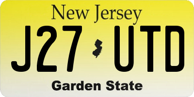 NJ license plate J27UTD