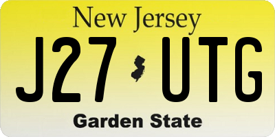 NJ license plate J27UTG