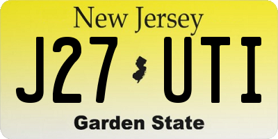 NJ license plate J27UTI
