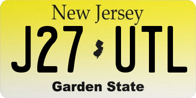 NJ license plate J27UTL