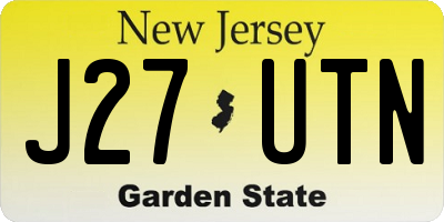 NJ license plate J27UTN