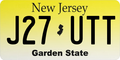 NJ license plate J27UTT