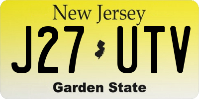 NJ license plate J27UTV