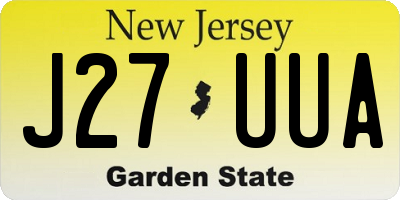 NJ license plate J27UUA