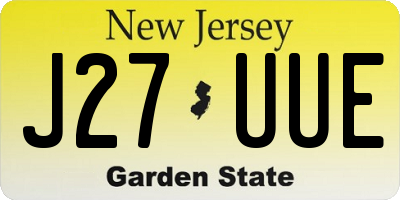 NJ license plate J27UUE