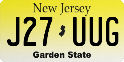 NJ license plate J27UUG
