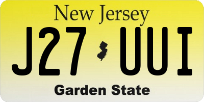 NJ license plate J27UUI