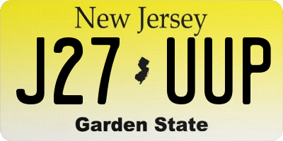 NJ license plate J27UUP