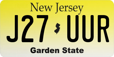 NJ license plate J27UUR