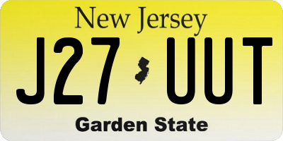 NJ license plate J27UUT